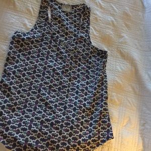 Mosaic and fish tank.